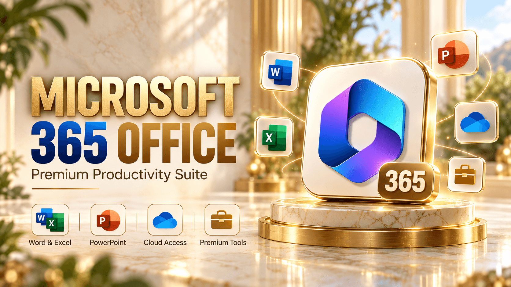 Bộ ứng dụng Microsoft 365: Word, Excel, PowerPoint, Outlook, OneNote
